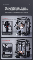 Utilisation commerciale câble croisé puissance Squat Rack Smith Machine équipement d'entraînement de gymnastique multifonctionnel en acier