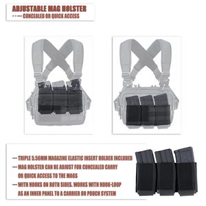 Design giubbotto tattico mimetico petto Rig con sistema <span class=keywords><strong>Molle</strong></span> Tactical Pouch per esterni - Product Image 4