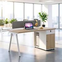 Bureau de travail moderne à plan ouvert, fabrication directe d'usine, couleur et taille personnalisées, postes de travail de bureau pour 2/4/6/8 personnes