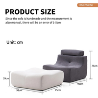 Nouvel Arrivage – Fauteuil Pliant Confortable et Minimaliste Idéal pour Appartement, avec Repose-Pieds Intégré, pour Salon