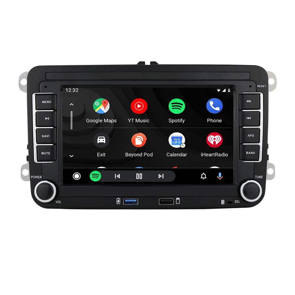 iPoster 7" Android 10 Quad Core 2 Din 1+16 GB RDS automotive multimedia car stereo audio with carplay for Volkswagen Polo jetta