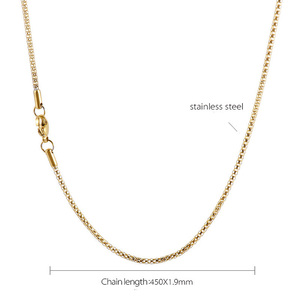 คุณภาพดี<span class=keywords><strong>ราคา</strong></span>ดีกันน้ําสง่างาม 1.9 มม.สแตนเลสข้าวโพดโซ่ Minimalist ผู้ชายผู้หญิงสร้อยคอผู้ผลิต - Product Image 2