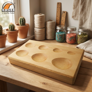 Bloque de madera Eagle para repujado - Forma ovalada, 3 troqueles, kit de suministros para fabricación de joyas - Product Image 2