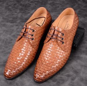 Outdoor <b>Height</b> <b>Increasing</b> Large Sized Shoes Men's Breathable And Fashionable Leather Shoes Business Formal Flat Casual Shoes - Product Image 6