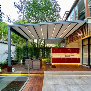 Pérgola Retráctil de Aluminio con Techo Corredizo Grande para Uso Comercial, Toldo para Restaurantes, Tiendas, Cafés, Pubs y Bares - Product Image 1