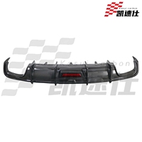 Diffuseur de feux LED en fibre de carbone véritable style KB pour Audi S6 C7.5 A6 Sport, séparateur de pare-chocs arrière, becquet, kit carrosserie 2016-2018