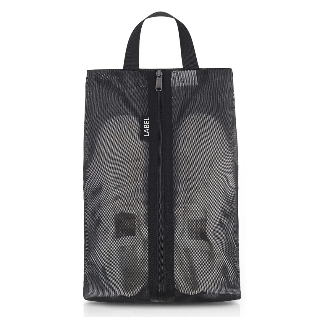 Organizador de embalaje para hombre y mujer, bolsa de viaje para zapatos, bolsa de almacenamiento de zapatos personalizada, bolsa de malla para zapatos