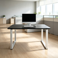 Fournisseur en gros de bureau debout réglable en hauteur de qualité supérieure pour deux personnes, avec 4 moteurs et 4 pieds, cadre de bureau ergonomique