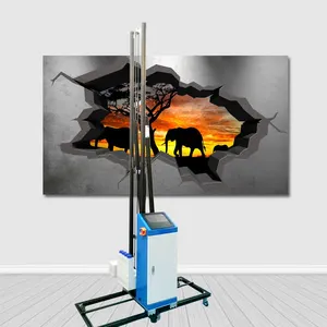 Upright Digital Wall Printer CMYK W UV 3D 5D 6D Effect Machine direct to decor background for Printing Canvas Art Wallpapers
