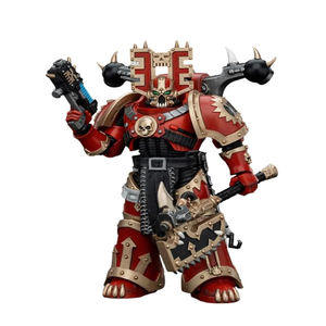 JOYTOY <span class=keywords><strong>Warhammer</strong></span> <span class=keywords><strong>40K</strong></span> World Eaters Khorne Berzerker Figurine d'action à l'échelle 1/18 (4,96 pouces) Modèle de collection Mecha - Product Image 1