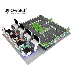 Machine de jeu d'arcade commerciale, simulateur de course automobile AR, contrôleurs de mouvement multijoueurs, compétition automobile pour tous les âges - Product Image 3