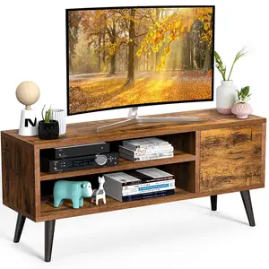 Classical Frontal Minimalist Style Wooden Retro Tv Stand Tv Cabinet For Living Room Table