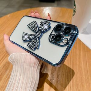 <span class=keywords><strong>เกาหลี</strong></span> 3Dโบว์ใสนุ่มElectroplatedสําหรับiPhone 15 14 Pro Max 13 12 Pro 11 Candyน่ารักโปร่งใส - Product Image 6