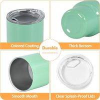 Diskon besar 2oz 3oz Tumbler Mini vakum baja tahan karat cangkir dinding ganda Tumbler gelas minum dengan tutup sedotan