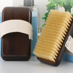 Brosse à logo personnalisé en poils de sanglier pur, brosse de bain, brosse de massage, brosse exfoliante, brosse de douche, brosse pour le corps, brosse sèche pour le corps - Product Image 3