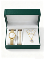 Coffret cadeau de montre de luxe pour femme, boîte à bijoux, montre-bracelet à quartz étanche pour femme, cadran carré classique, cadeau de Noël