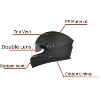 Casco de Motocicleta Integral de PP, Económico y Nuevo, con Certificación Ccc, para Todas las Estaciones, Cierre Rápido, de Fábrica
