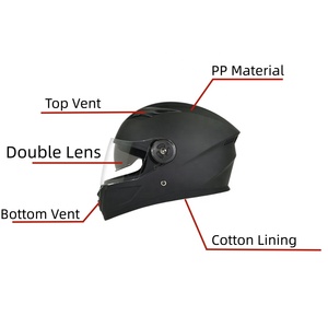 <span class=keywords><strong>Casco</strong></span> de Motocicleta Integral de PP, Económico y Nuevo, con Certificación Ccc, para Todas las Estaciones, Cierre Rápido, de Fábrica - Product Image 2