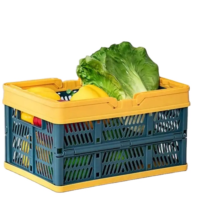 Корзина для пикника, Пластиковая Складная коробка, переносная корзина для хранения