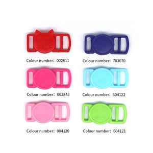 Haustier halsband Zubehör kleine Pom recycelte Kunststoff clip Katzenkopf 10mm bunte Katzen halsband verstellbare Sicherheits-Abreiß schnalle - Product Image 5