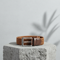 Ceinture tressée élastique pour homme, multicolore, boucle argentée, golf, camel, décontractée, quotidienne, OEM, ODM, vente en gros, REACH, OEKO-TEX, MOQ 100 pièces