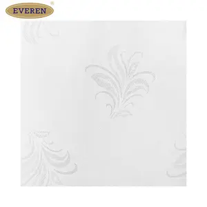 Everen White/Beige Color 100% Polyester Printed Tricot Fabric For Mattress Ticking