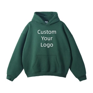Sudadera con Capucha Extra Grande para Hombre, 100% Algodón, Gruesa, Ecológica, Impermeable, con Estampado Personalizado, Bordado, Sin Cordones, Informal - Product Image 1