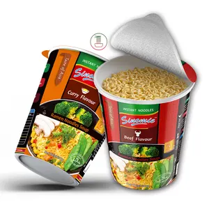 Chinese Healthy Supplier Of Curry Flavor Custom Cup Of Noodles Chicken Curry Indomii Instant Halal Noodles