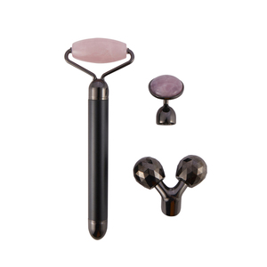 Masseur De visage De Levage Facial De <span class=keywords><strong>Cristal</strong></span> De Quartz Rose Microcourant 3d Massage Pierre Germanium Lit Rouleau de Jade - Product Image 3