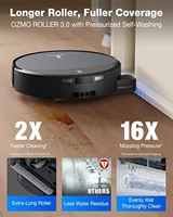 Robot aspirateur et serpillière intelligent DEEBOT T90 PRO OMNI avec système de nettoyage automatique OZMO Roller 3.0 pour sols humides et secs