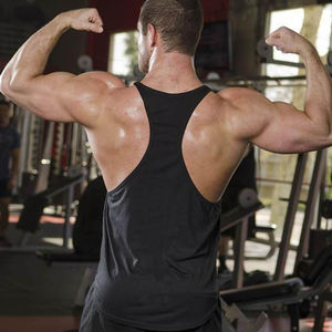 Camiseta Deportiva Informal para Hombre, para Fisicoculturismo, Fitness, Correr, Gimnasio, Chaleco de Malla, Camiseta sin Mangas, Ropa Deportiva, 100% Algodón - Product Image 4