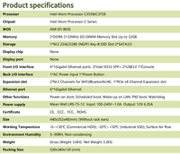 Firewall en Rack 1U con Procesador Intel Atom C3000 C3758 C3808 C3958 OEM, Router Soft Pfsense 4 10Ge, 6 Puertos LAN y 4 SFP