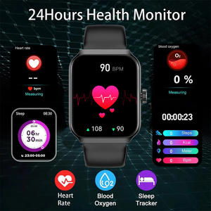 SENBONO NX25 Nuovo Smartwatch Uomo <span class=keywords><strong>Donna</strong></span> Schermo Quadrato Sport Impermeabile Risposta Chiamate Cardiofrequenzimetro Orologio Smart Uomo <span class=keywords><strong>Donna</strong></span> - Product Image 4