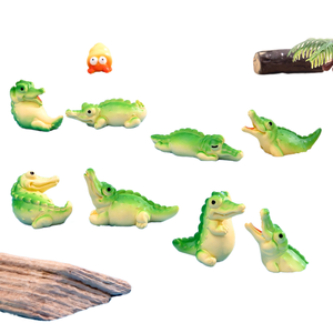 Chenjun Comercio exterior nuevo paisaje dibujos animados pequeño cocodrilo DIY accesorios decorativos mini adornos - Product Image 1