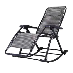 <span class=keywords><strong>Jardin</strong></span> extérieur Patio acier à bascule <span class=keywords><strong>confortable</strong></span> salon pliant inclinable chaise <span class=keywords><strong>de</strong></span> plage pliante zéro gravité chaise longue - Product Image 1