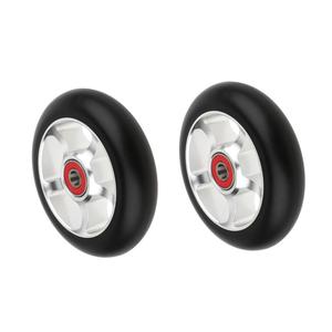 1 paio di ruote per Scooter acrobatiche in argento da 100mm con boccole per cuscinetti, inclusi freni per Scooter, pneumatici elettrici per Scooter - Product Image 1