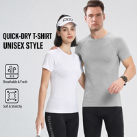 Camiseta Deportiva para Hombre y Mujer, de Secado Rápido, Absorbe la Humedad, Manga Corta, para Fitness, Running, Ejercicio al Aire Libre