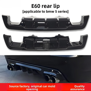 GUTE BMW Serie 5 (05-09) E60 Labio Trasero de Salida Doble de un Solo Lado, Piezas de Modificación de Coche de ABS Pulido con Adhesivo de Cinta 3M - Product Image 1