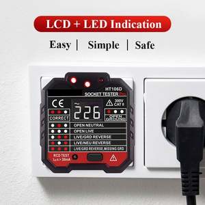 Ht106d रंग Lcd डिस्प्ले सॉकेट कनेक्शन डिटेक्शन वोल्टेज टेस्टर आरसीडी परीक्षण - Product Image 2