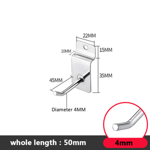 Cửa hàng bán lẻ nhiệm vụ nặng nề tiện ích rãnh móc kim loại hiển thị <span class=keywords><strong>Pegboard</strong></span> móc cho cửa hàng bán lẻ - Product Image 6
