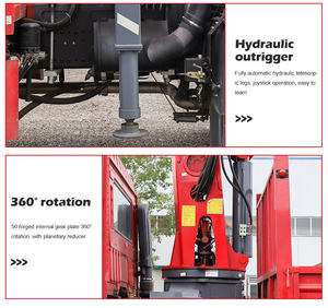 Grúa hidráulica montada en camión con chasis Dongfeng de 12 toneladas, pluma telescópica <span class=keywords><strong>360</strong></span> °   Rotación para Ingeniería de Puentes de Construcción CE ISO - Product Image 3