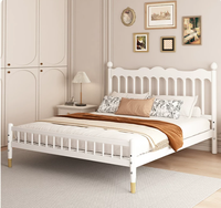 Lit double en fer forgé, style moderne et minimaliste, épaissi, multi-tailles, non pliable, avec cadre simple, pour dortoir et chambre à coucher