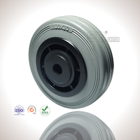 Roulette SQ tout Style en caoutchouc solide dur 80mm 200mm roue de remplacement de roulette en caoutchouc rigide/pivotante industrielle