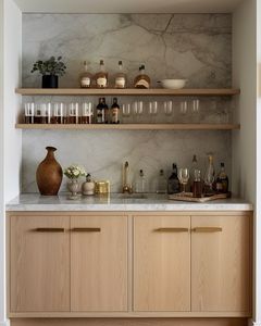 CBMmart Custom-Size Modern Contemporary Style Oak Plywood Wet Bar Kitchen <strong>Pantry</strong> Cupboard Wholesale Kitchen <strong>Cabinet</strong> - Product Image 3
