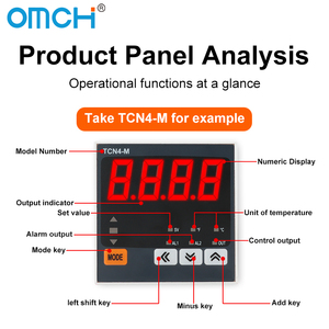 OMCH ชุด TCN4เทอร์โมสตัทจอแสดงผลดิจิตอลอัจฉริยะ AC85-265V บ้านอัตโนมัติเครื่องปรับอากาศอินพุตสองชั้นแบบสากล - Product Image 6