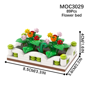 Whosale Farm Jungle Plant Stone Colorful Flower <strong>Bed</strong> MOC MOOXI MOC3029 <strong>Blocks</strong> &amp; Model Building Toys Bricks Promotional Toys - Product Image 4
