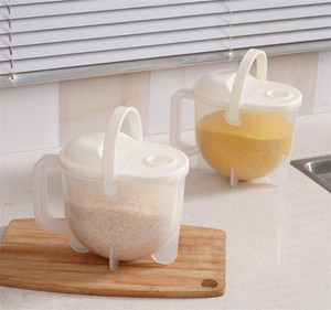 Nueva llegada sonrisa escurridor Clip arroz lavado tamiz recipiente con tapa filtro sonrisa filtro cocina Gadget - Product Image 4
