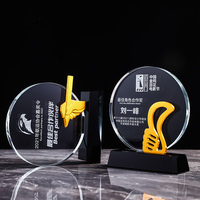 Nouveau trophée en cristal de verre gravé rectangulaire de haute qualité personnalisé, objet de collection artistique, stylo à main vierge, magnifique boîte cadeau