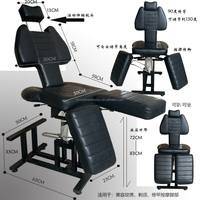 Fauteuil professionnel hydraulique pour tatouage et piercing, lit de beauté réglable avec base robuste pour centre de soins médicaux
