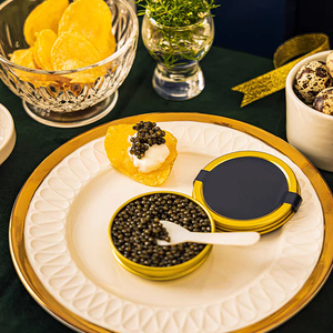 Boîte ronde en métal personnalisée de qualité alimentaire pour bonbons et <span class=keywords><strong>caviar</strong></span>, boîte sous vide, impression offset, emballage haut de gamme, conteneur cadeau en fer blanc OEM - Product Image 3